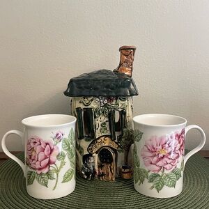 VTG Crown Trent Fine Bone China tea/ coffee cup set Flower/Spring Pattern